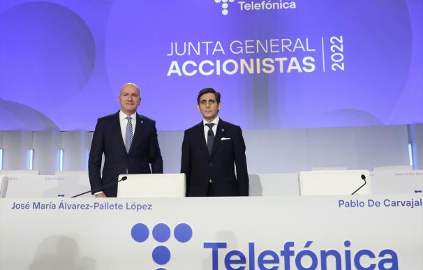 Ángel Vilá Boix, y el presidente de Telefónica, José María Álvarez-Pallete