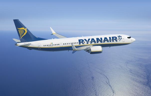 Un avión de Ryanair modelo 737 MAX