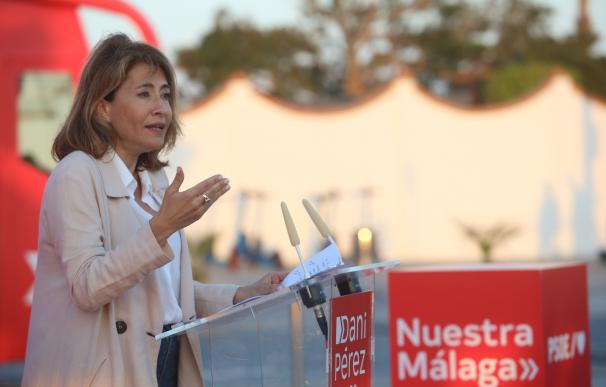 La ministra de Vivienda, Raquel Sánchez interviene en el acto de inicio de campaña electoral, a 11 de mayo de 2023.