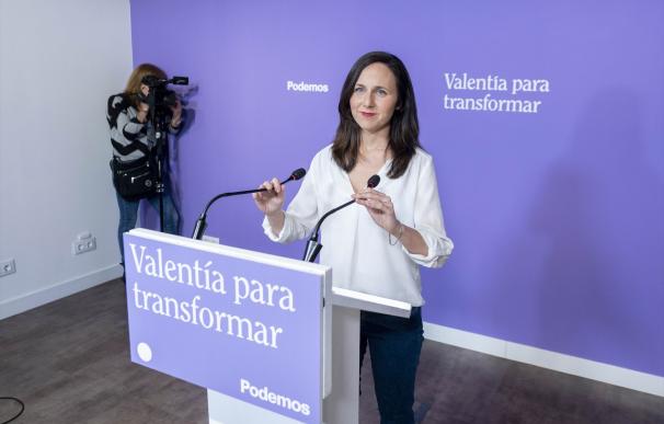 La líder de Podemos y ministra de Derechos Sociales, Ione Belarra