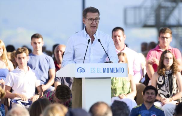 El presidente del PP y candidato a la Presidencia del Gobierno, Alberto Núñez Feijóo