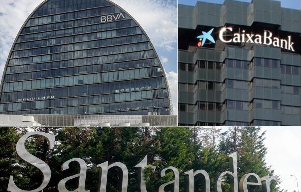 Montaje sedes BBVA, CaixaBank y Banco Santander