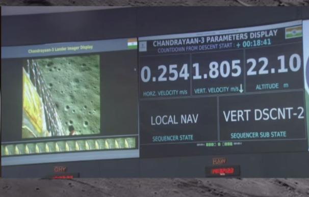 India logra en primicia aterrizar una nave sin humanos en el polo sur de la Luna