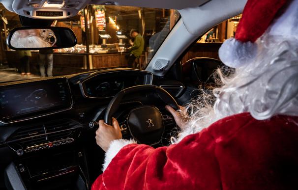 Papa Noel en coche