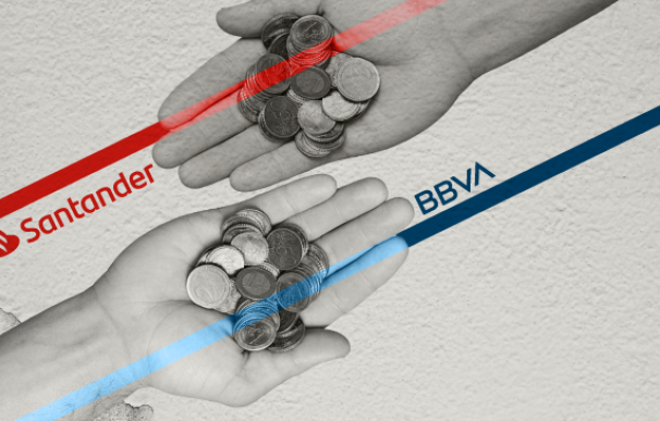 Gráfico depósitos Santander y BBVA