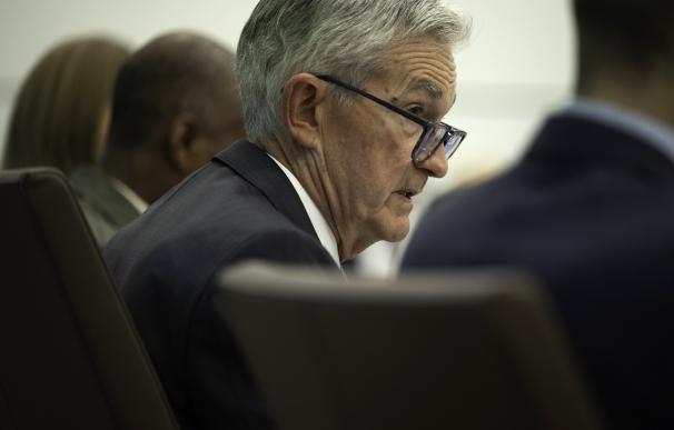 Powell, durante la reunión del comité de la Fed esta semana.