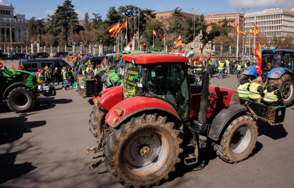 Los tractores toman Cibeles en Madrid
