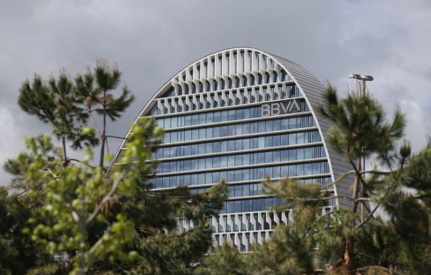 Edificio de la sede de BBVA en Madrid, conocido como ‘La Vela’, a 22 de abril de 2021, en Madrid (España).