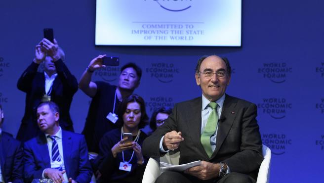 José Ignacio Sánchez Galán, presidente y consejero delegado de Iberdrola, durante su intervención en el Foro Económico de Davos 2021.