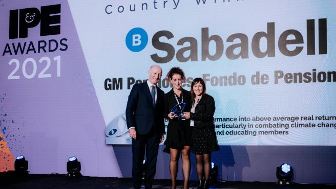 Banco Sabadell y BanSabadell Pensiones, premiados en los IPE Pensions Awards.