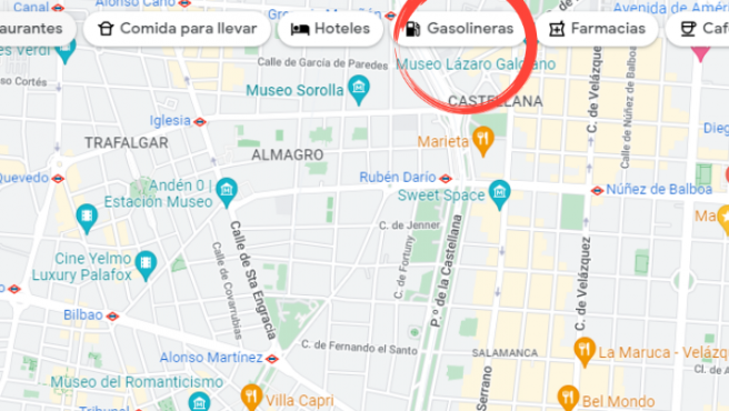 Google Maps y las gasolineras