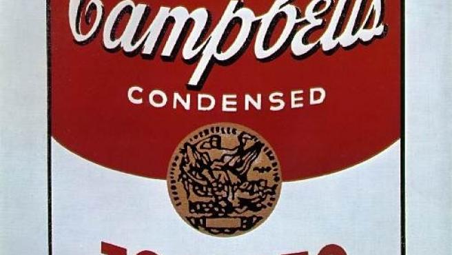 Las latas sopa de tomate Campbell su diseño por los pintó Warhol