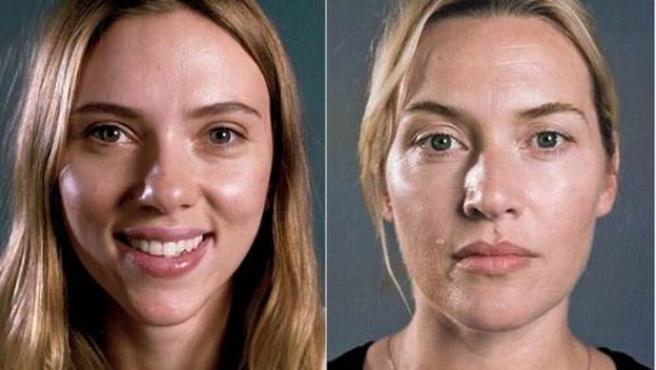 Así son Scarlett Johansson y Kate Winslet sin maquillaje y con la cara  lavada