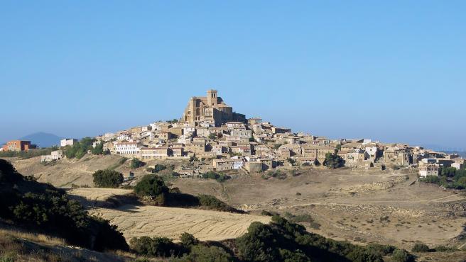 El pueblo de Ujué (Navarra).
