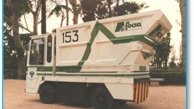 Camión recolector eléctrico en Toledo en 1985