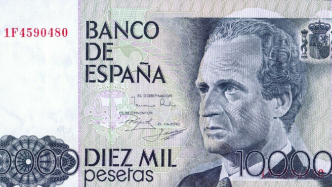 El billete de 10.000 pesetas de 1985.