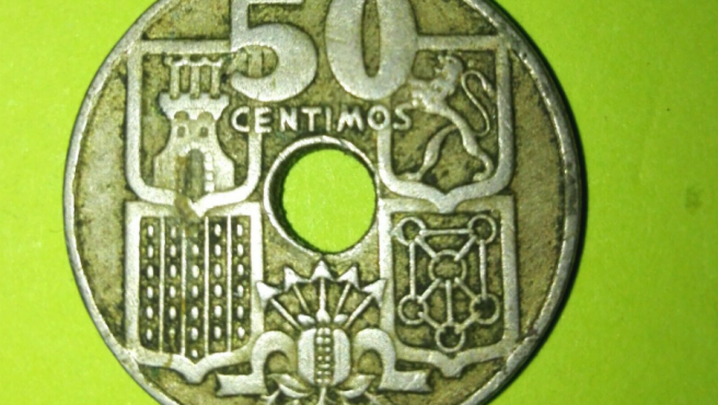 Moneda de 50 Céntimos de Peseta de 1947-1951 (Modelo 783).