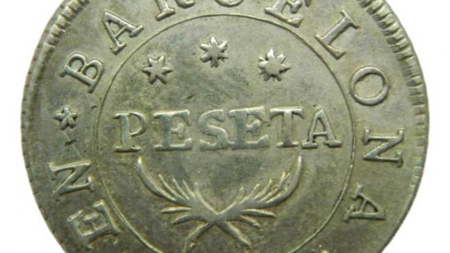 Lote pesetas de Barcelona de 1810.