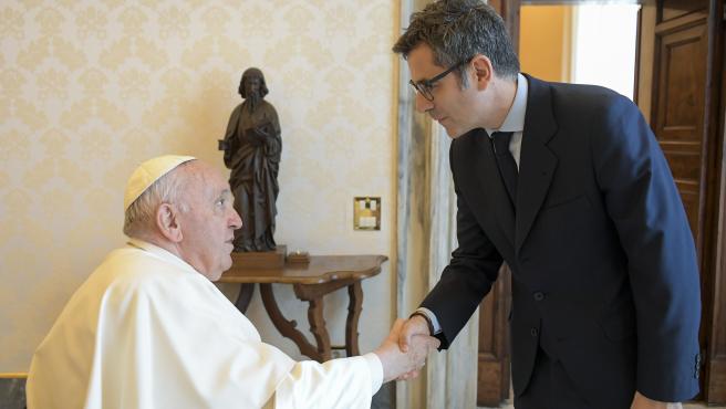 Bolaños y el Papa Francisco, este lunes en Roma
