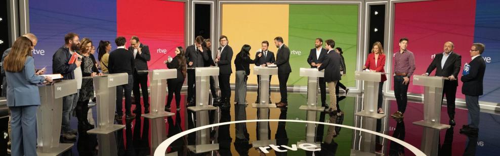 Debate electoral organizado por RTVE Catalunya con los candidatos a las elecciones catalanas del próximo 12 de mayo