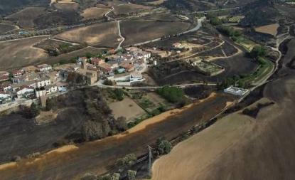 Los daños del fuego en Navarra, a vista de dron