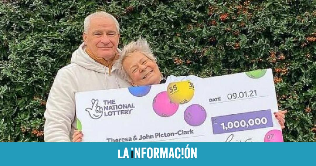 An elderly couple who won the lottery and donated part of the prize to the school